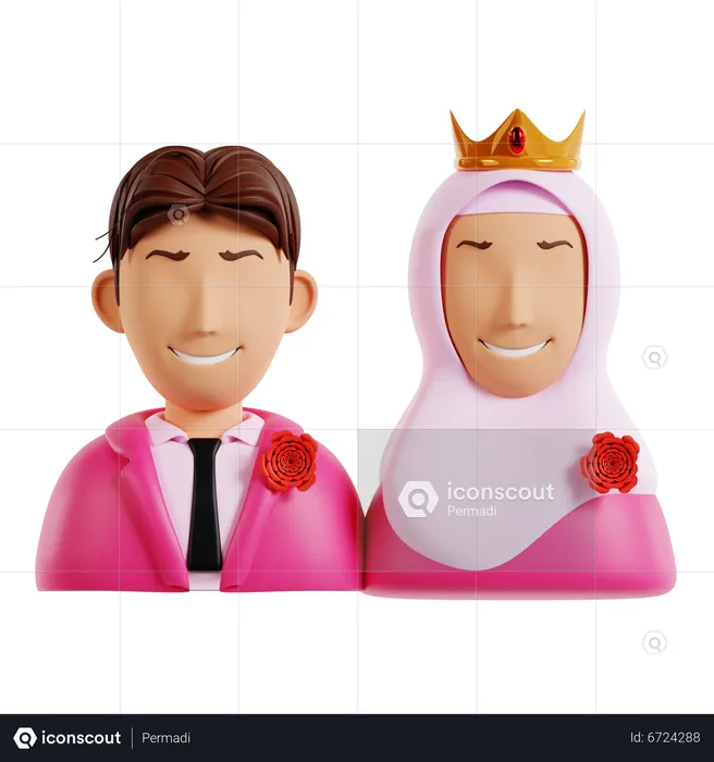 Wedding Couple  3D Icon