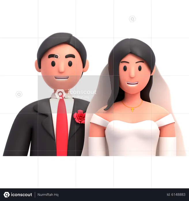 Wedding Couple  3D Icon