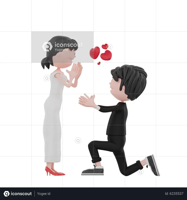 Wedding couple  3D Illustration