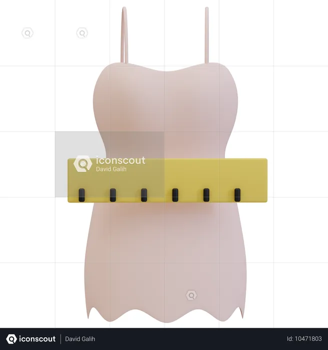 Wedding Dress Fitting Illustration  3D Icon