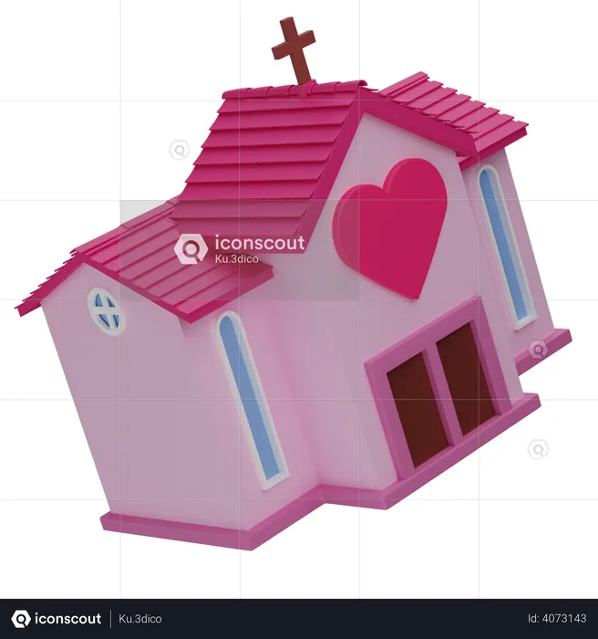 Wedding house  3D Icon