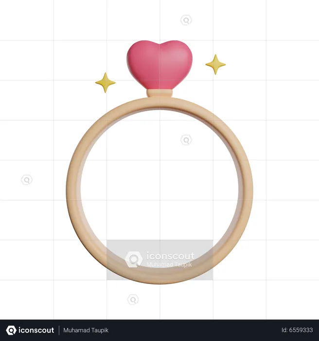 Wedding Ring  3D Icon