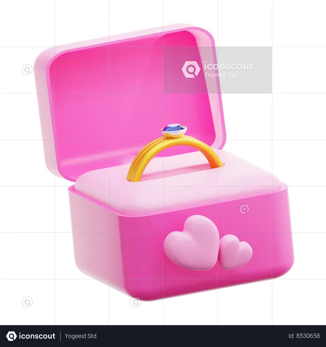 Wedding Ring Box  3D Icon