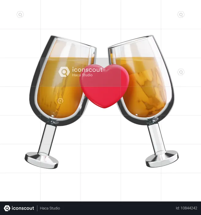 Wedding toast  3D Icon