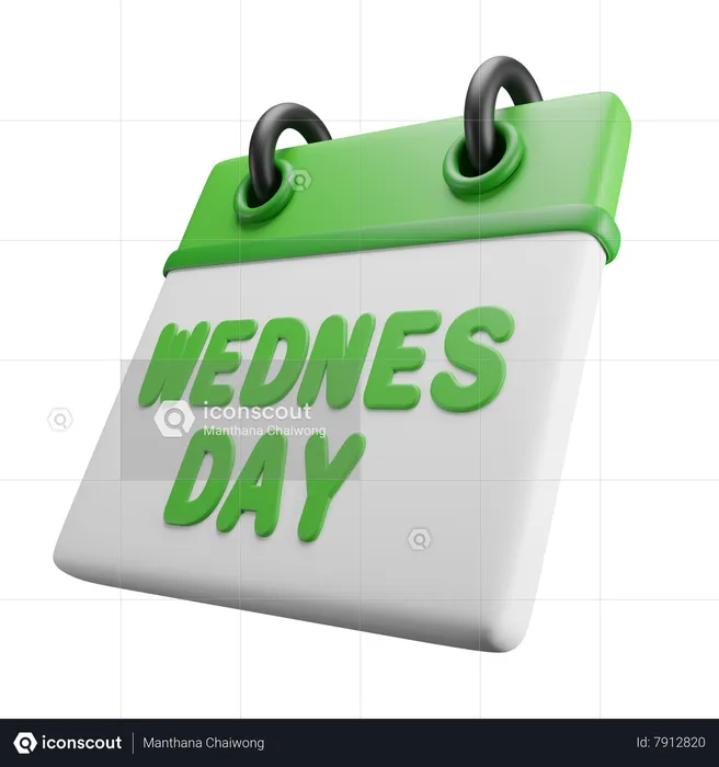Wednesday  3D Icon