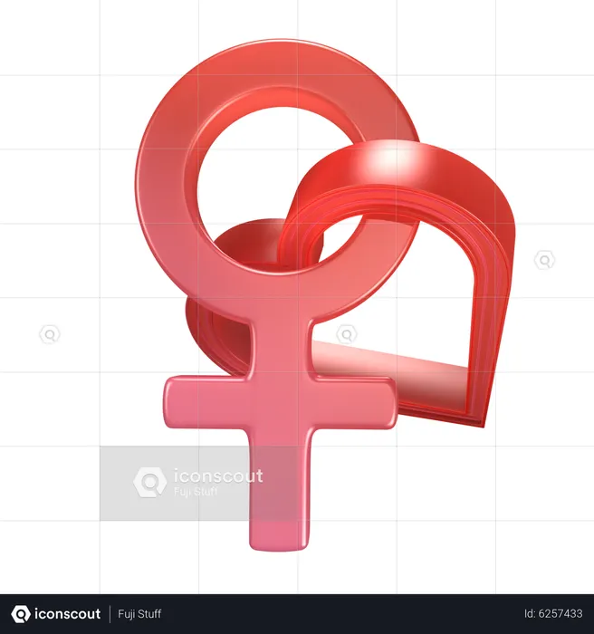 Weibliches Zeichen  3D Icon