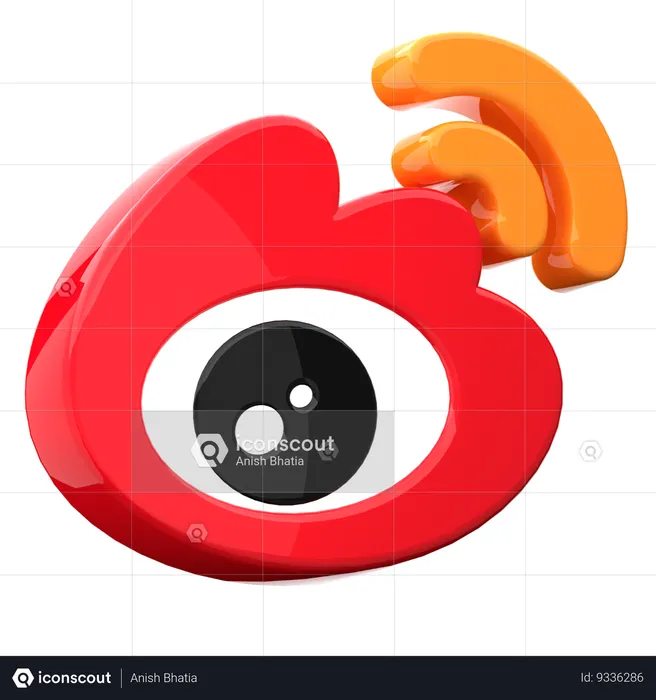 Weibo Logo 3D Icon