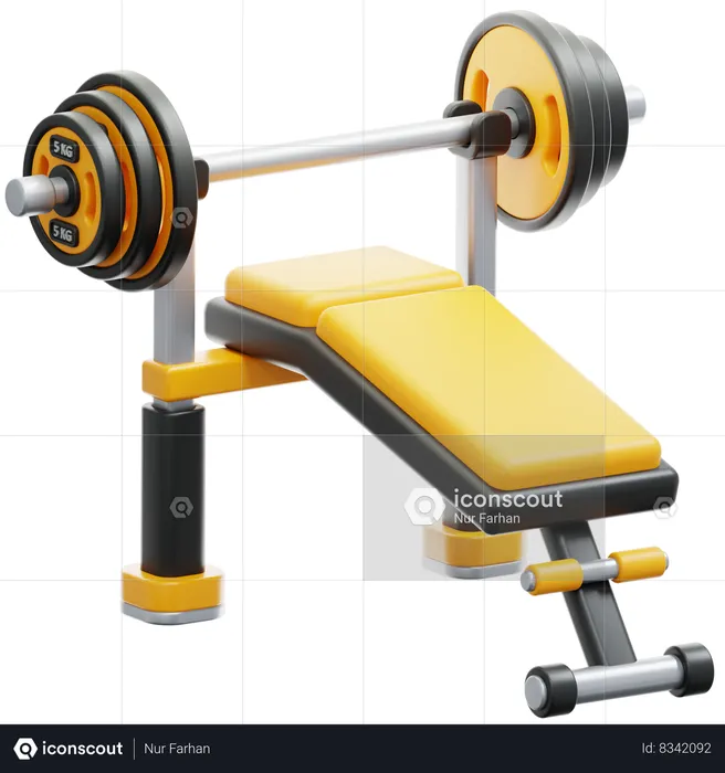 Weight Bench  3D Icon