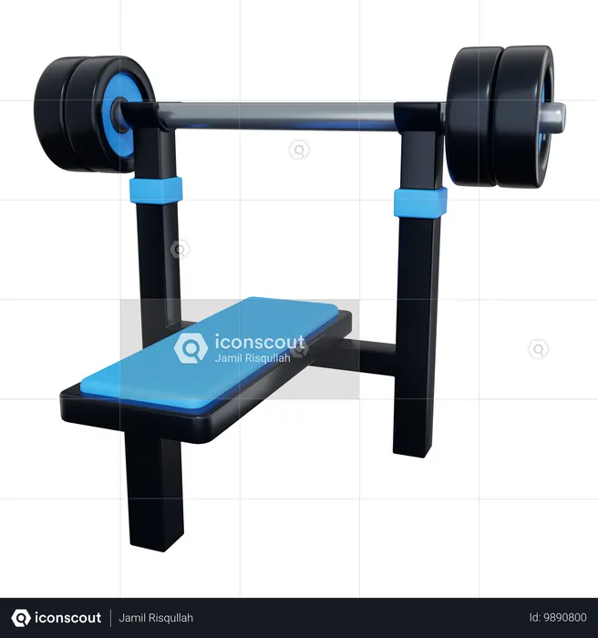 Weight Bench  3D Icon