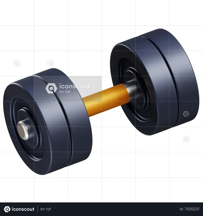 Weight Lifting Barbell  3D Icon