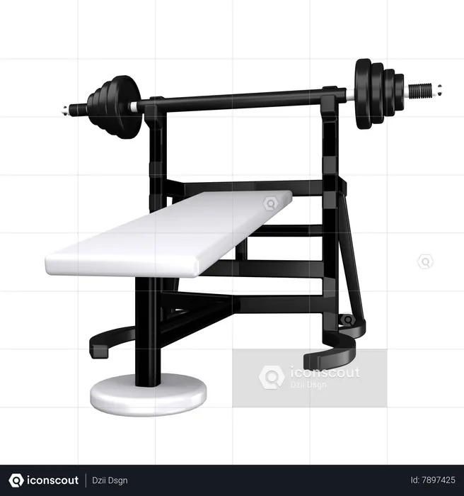 Weight Lifting Bench  3D Icon