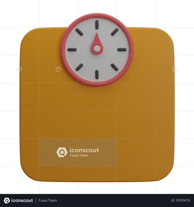 Weight Scale  3D Illustration
