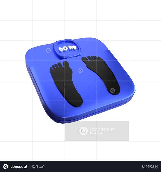 Weight scale  3D Illustration
