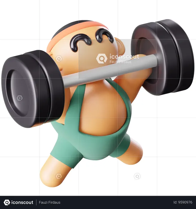 Weightlifting  3D Icon
