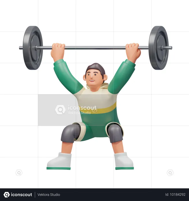 Weightlifting  3D Illustration