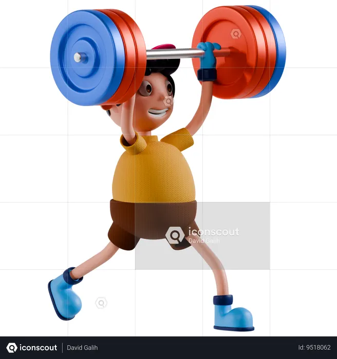 Weightlifting Challenge  3D Illustration