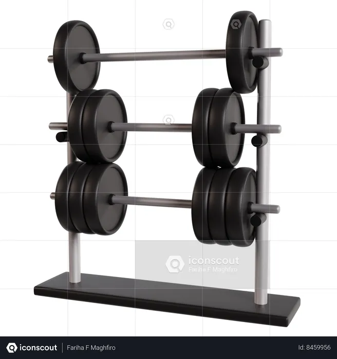 Weightlifting Equipment Rack  3D Icon