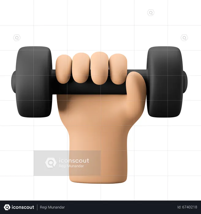 Weightlifting Hand Gesture  3D Icon