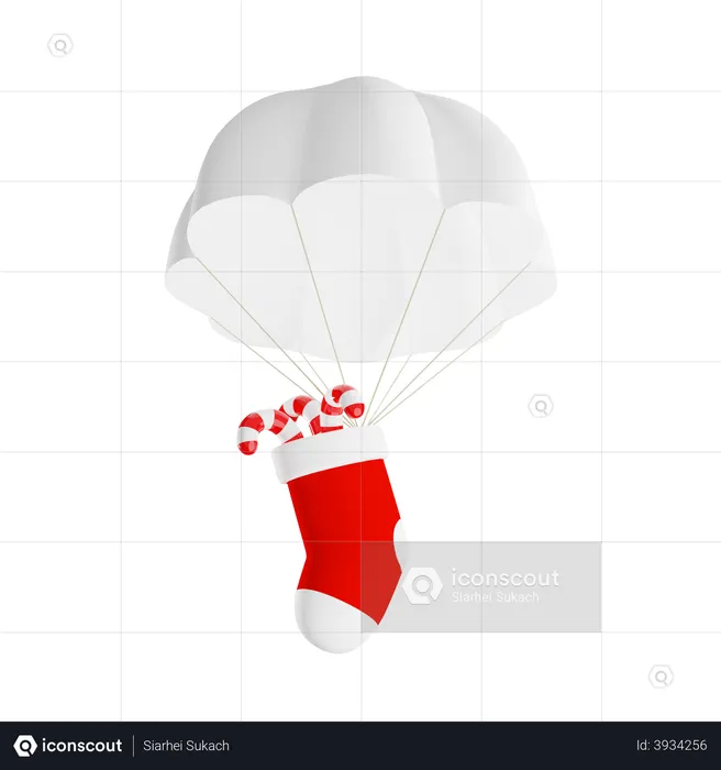 Weihnachts-Airdrop  3D Illustration