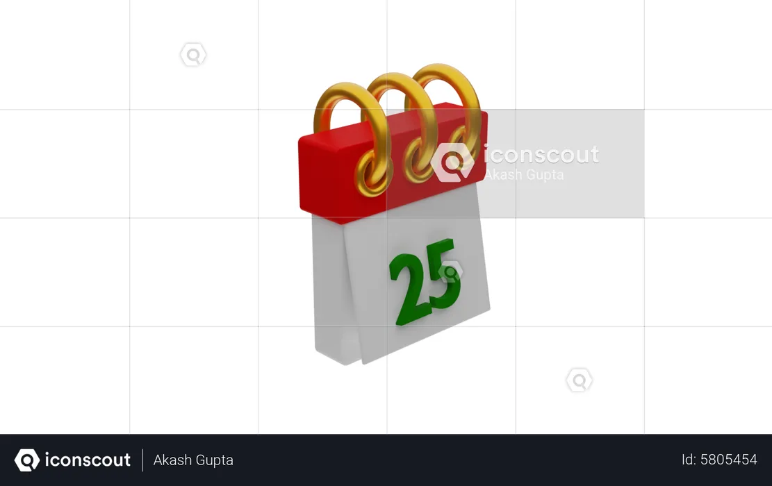 Weihnachtsdatum  3D Icon