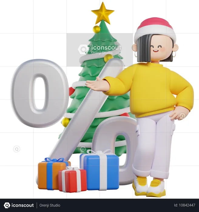 Weihnachtseinkaufsangebot  3D Illustration