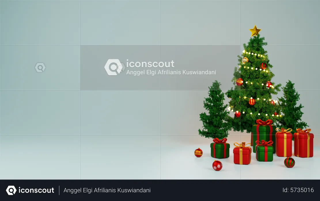 Weihnachtsfeier  3D Illustration