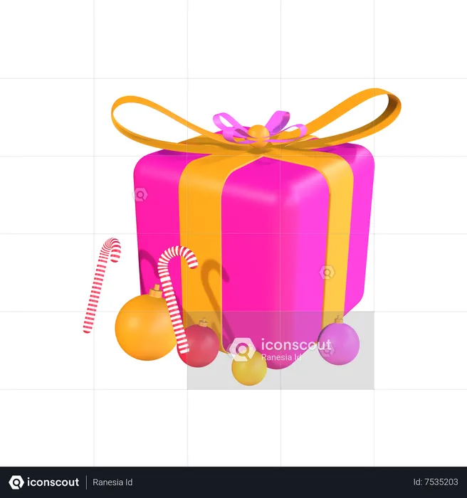 Weihnachtsgeschenkbox  3D Icon