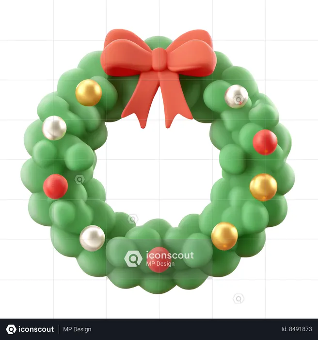 Weihnachtskranz  3D Icon