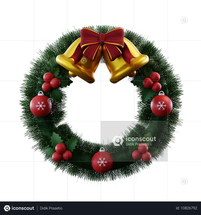 Weihnachtskranz  3D Icon