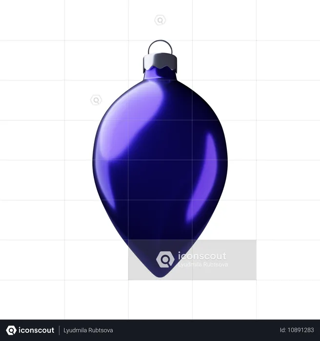 Weihnachtskugel licht  3D Icon