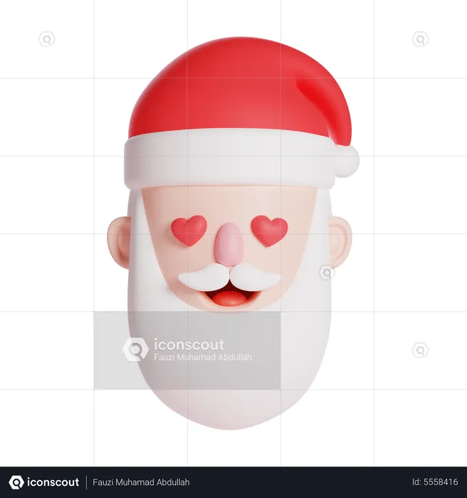 Weihnachtsmann Figur verliebt  3D Icon