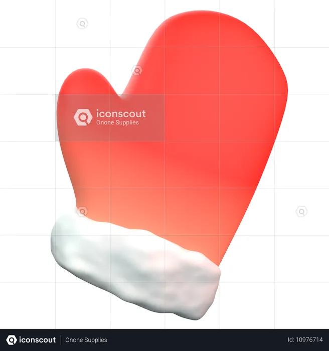 Weihnachtsmann-Handschuh  3D Icon