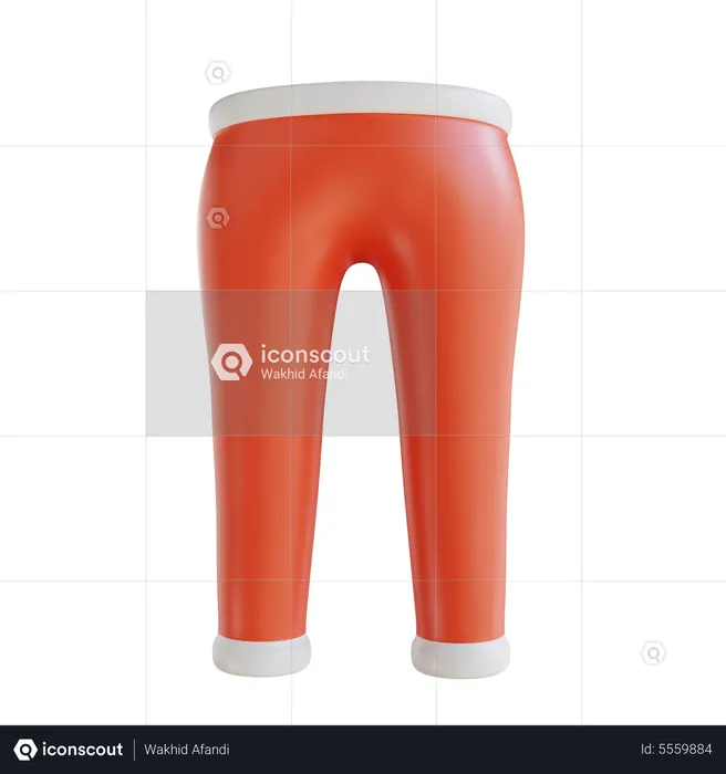 Weihnachtsmann-Hosen  3D Icon