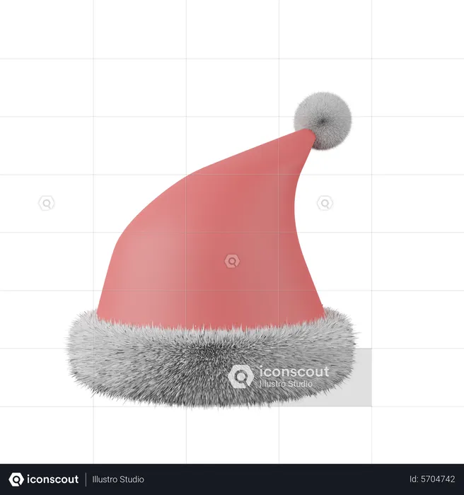 Weihnachtsmann Mütze  3D Icon