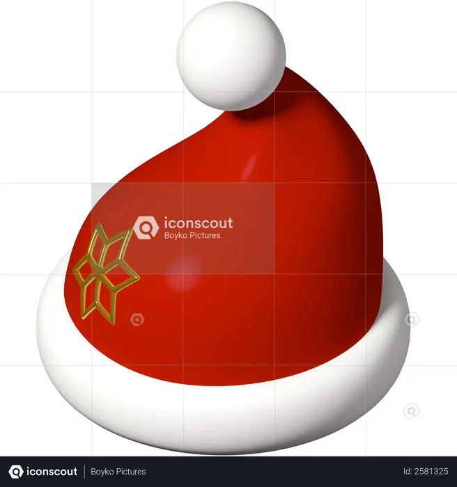 Weihnachtsmütze  3D Illustration