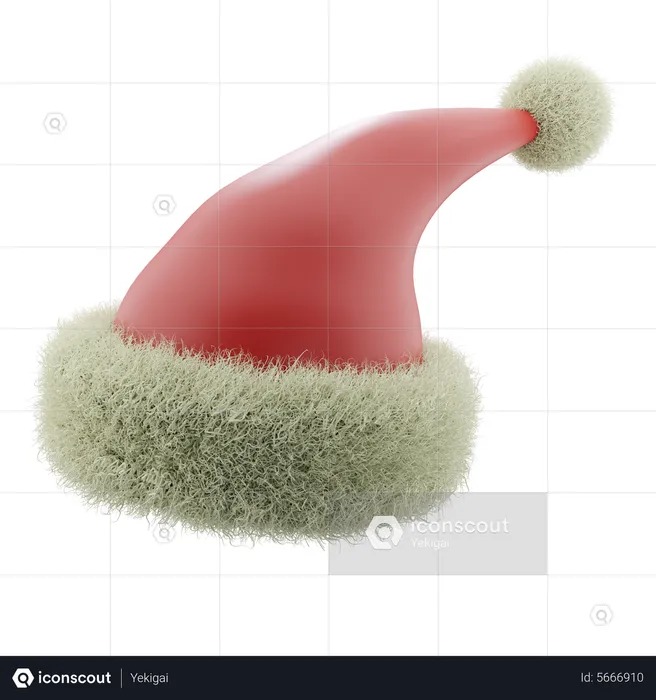 Weihnachtsmütze  3D Icon