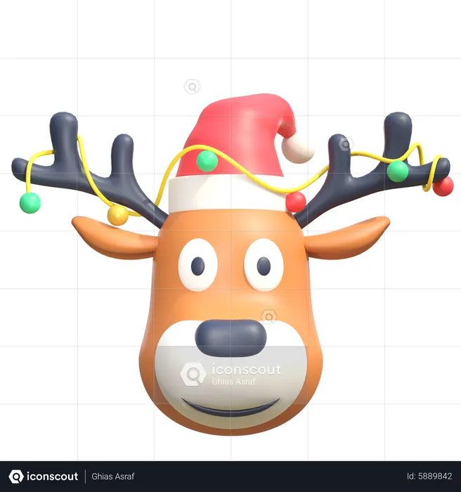 Weihnachtsrentier  3D Icon