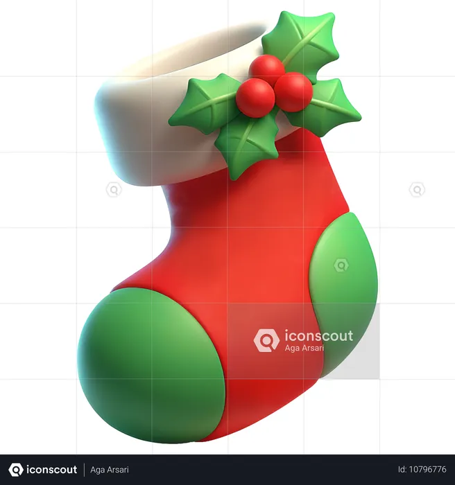 Weihnachtssocke  3D Icon