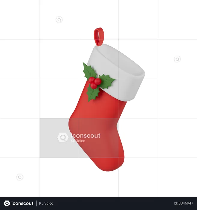 Weihnachtssocke  3D Icon