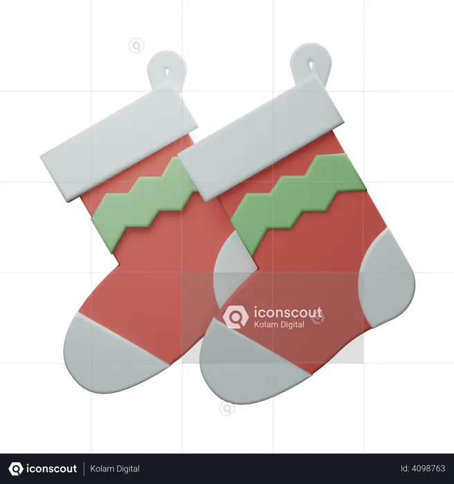 Weihnachtssocken  3D Icon