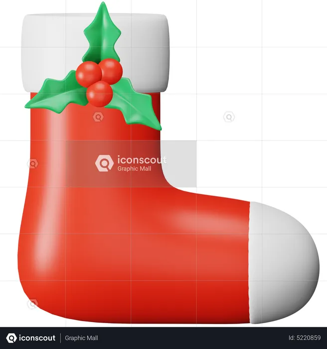 Weihnachtssocken  3D Icon