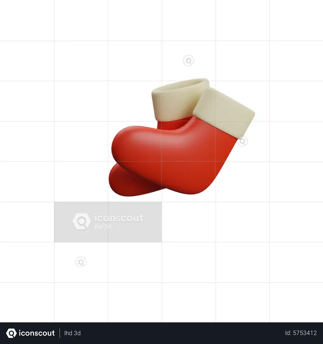 Weihnachtssocke  3D Icon