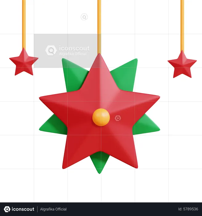 Weihnachtssternelement  3D Icon