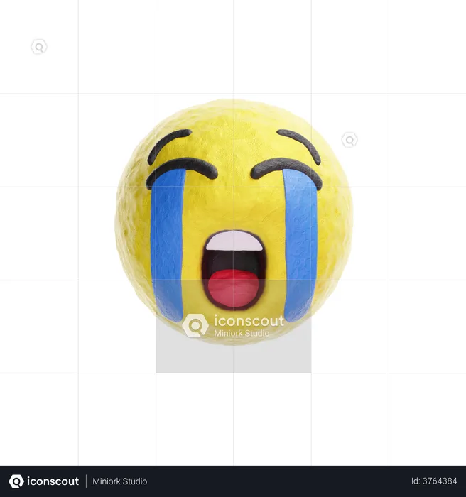 Weinender Emoji Logo 3D Logo