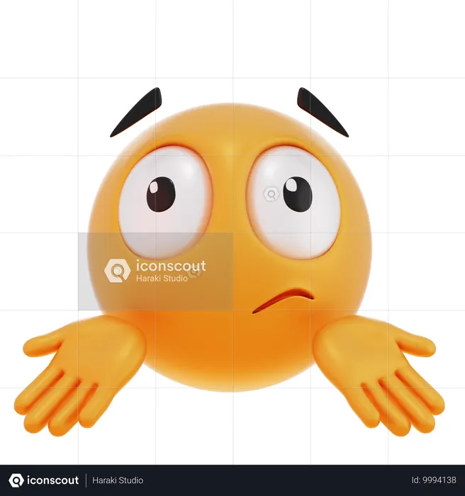 Weiß nicht Emoji 3D Icon
