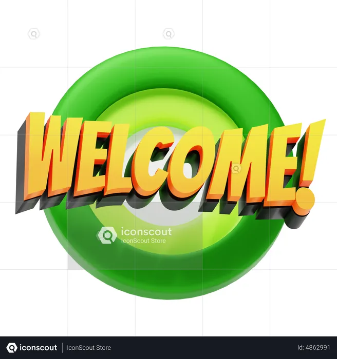 Welcome  3D Icon