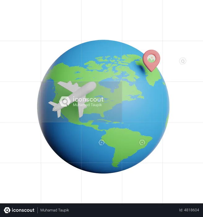 Weltreise  3D Icon