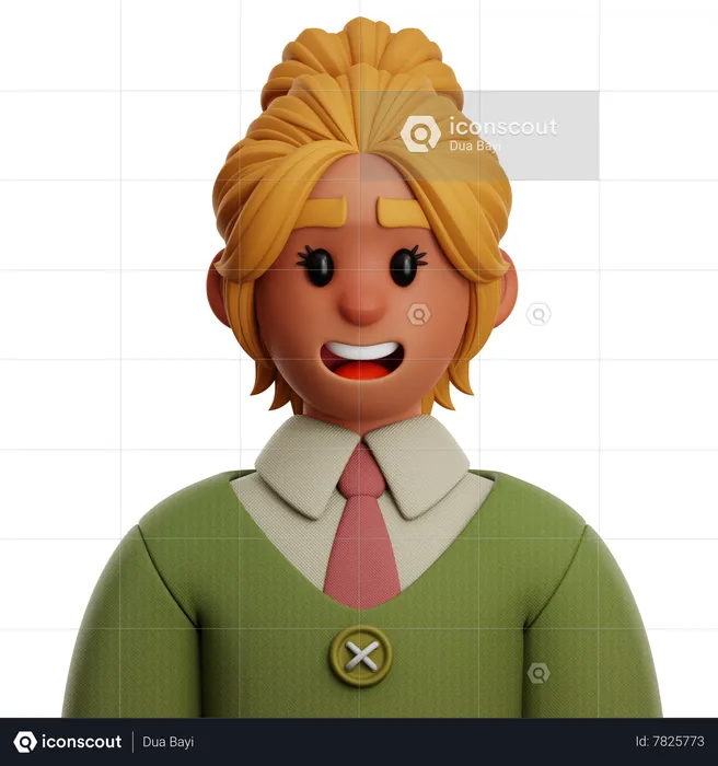 WEST BUSINESSWOMAN  3D Icon