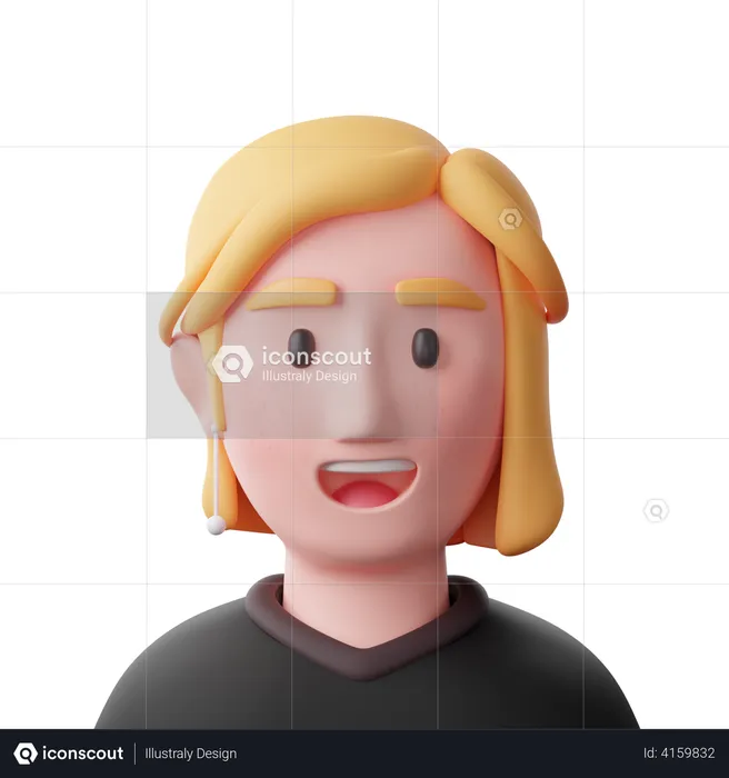 West Woman  3D Icon