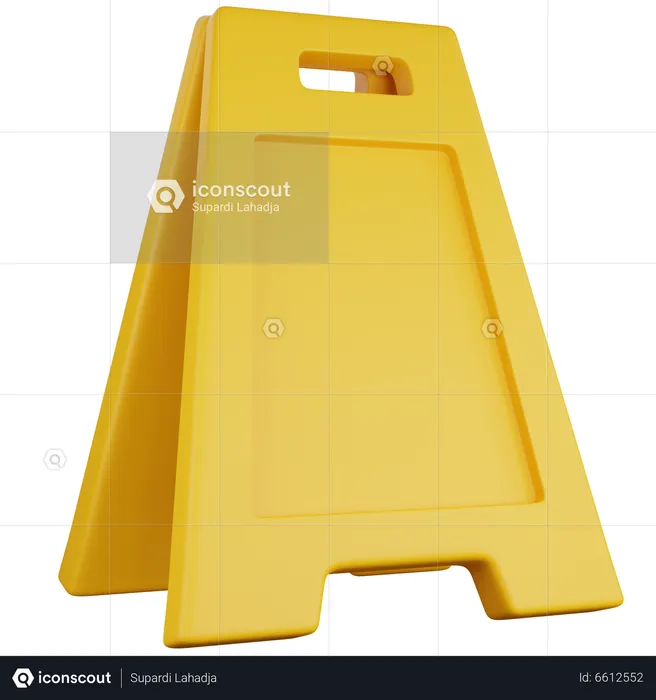 Wet Floor Warning  3D Icon